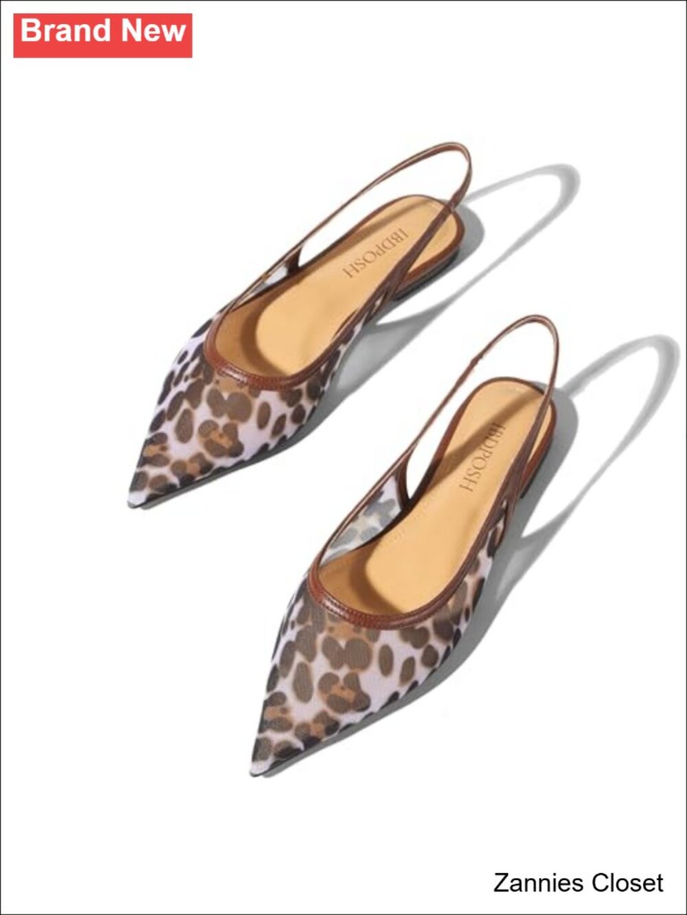 âšPointed Toe Mesh Slingback Flats Breathable Lightweight Women's Shoes